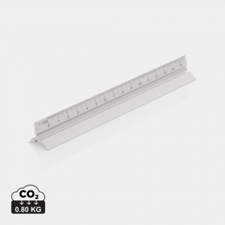 15cm Dreikantlineal aus Aluminium, silber