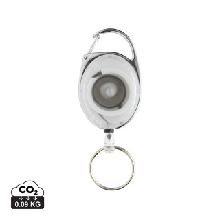 Roller-Clip-Schlüsselanhänger aus RCS recyceltem ABS, weiß