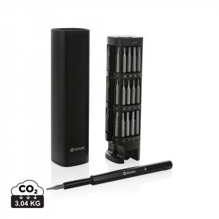 Gear X 46-tlg. Präzisions-Bit-Set aus RCS recyc. Aluminium, schwarz