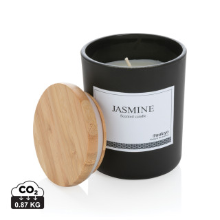 Ukiyo Deluxe parfümierte Kerze mit Bambusdeckel, schwarz