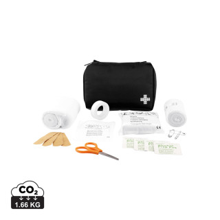 Flaches Erste Hilfe Set, schwarz