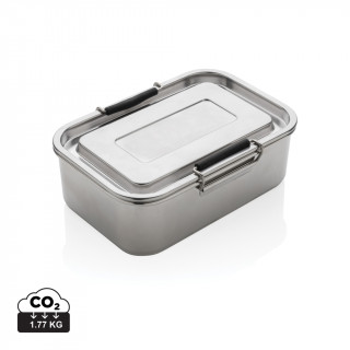 Auslaufsichere Lunchbox aus RCS recyceltem Stainless Steel, silber