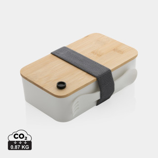 RCS RPP Lunchbox mit Bambusdeckel, weiß