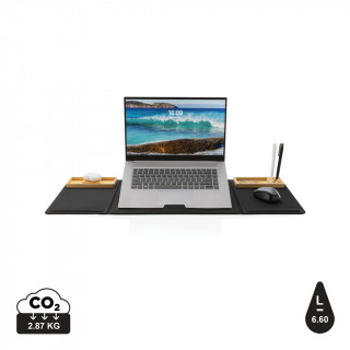 Impact AWARE RPET faltbare Desk-Organizer mit Laptop-Ständer, schwarz