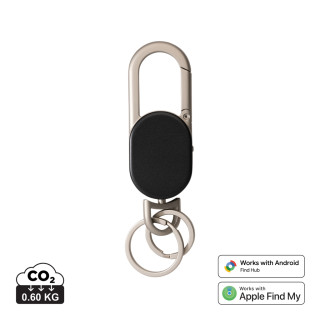 Keyfinder Dual Schlüsselanhänger mit weltweiter Ortung, schwarz, grau