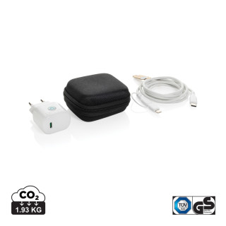 Boost 2-tlg. 20W Type-C Ladeset aus RCS recyceltem PET, schwarz