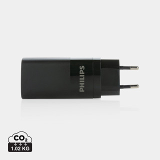 Philips 65W Ultra-Schnell-PD 3-Port-USB-Wandladegerät, schwarz