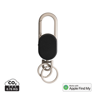 Schlüsselanhänger Keyfinder mit weltweiter Ortung und USB-C, schwarz, grau