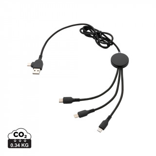 Light-Up Logo 6-in-1 Kabel, schwarz