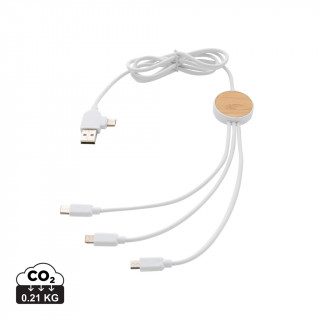 Ontario 6-in-1 Kabel aus RCS recyceltem Kunststoff, weiß