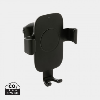 10W Wireless Charging Autohalter aus RCS Plastik, schwarz