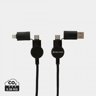 Oakland RCS rKunststoff 1,2m 6-in-1 Fast-Charging 45W Kabel, schwarz