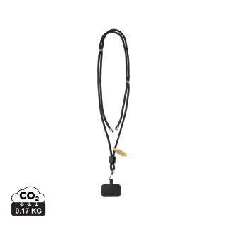 CarryLoop verstellbares Handyband aus RCS rec. PET, schwarz