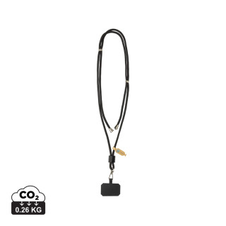 CarryLoop verstellbares Handyband aus RCS rec. PET, schwarz