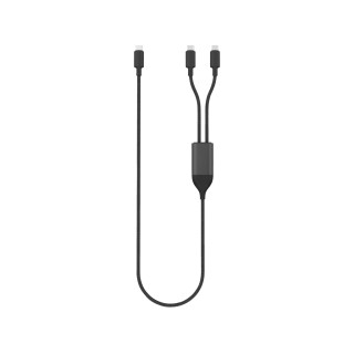 Terra 100W RCS-Kabel mit zwei USB-C-Ausgängen, schwarz, grau