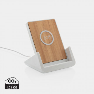 Ontario 10W Ständer aus Bambus & RCS recyceltem Kunststoff, weiß