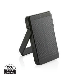 Skywave 5000mah Solar Powerbank, 10W Wireless aus rPlastik, schwarz
