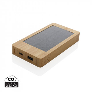 Sunwick 10.000mah Bambus Solar Powerbank, braun