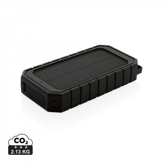 10.000 mAh Solar-Powerbank mit 10W Wireless aus RCS Plastik, schwarz
