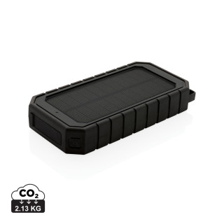 10.000 mAh Solar-Powerbank mit 10W Wireless aus RCS Plastik, schwarz