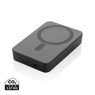 Amporia 10.000mAh magnetische Powerbank aus RCS rec. ABS, schwarz