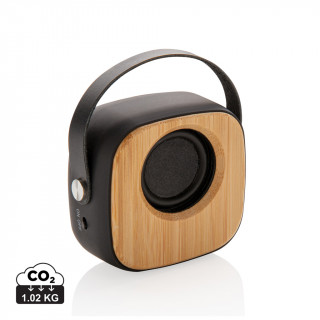 Bambus 3W Wireless Fashion Speaker, schwarz