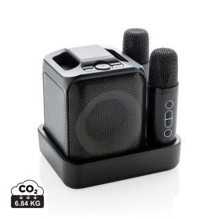 Singvibe Karaoke-Set mit Doppelmikrofon aus RCS rec. ABS, schwarz