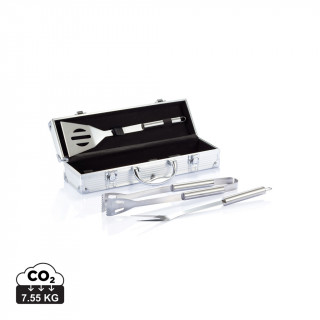 Grillset Classic, silber, schwarz