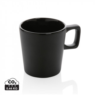 Moderne Keramik Kaffeetasse, schwarz, schwarz