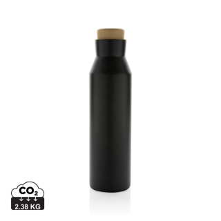 Gaia Vakuumflasche aus RCS recyceltem Stainless-Steel, schwarz
