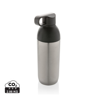Flow Vakuumflasche aus RCS recyceltem Stainless-Steel, silber
