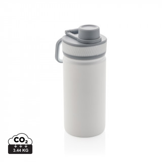 Sport Vakuum-Flasche aus Stainless Steel 550ml, weiß, grau