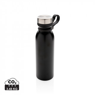 Kupfer-Vakuumisolierte Flasche mit Trageriemen, schwarz