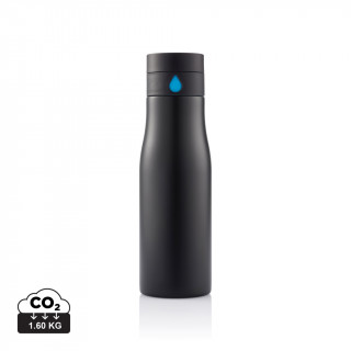Aqua Auslaufsichere Hydration Flasche, schwarz, blau