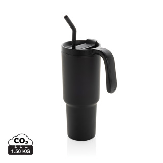 Graphic 360 Becher aus RCS-zertifiziert recyc. Stahl, 900ml, schwarz