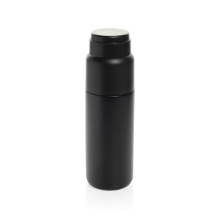 Thermocup RCS – recycelte Thermosflasche mit Becher, 500ml, schwarz