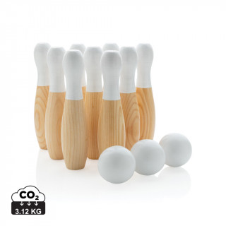 Kegel-Set aus Holz, braun