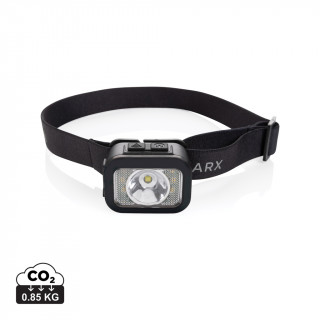 Gear X Hochleistungs-Kopflampe aus RCS rPlastik, schwarz, grau