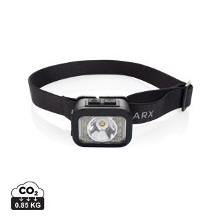 Gear X Hochleistungs-Kopflampe aus RCS rPlastik, schwarz, grau