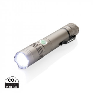 Wiederaufladbare 3W Taschenlampe, grau
