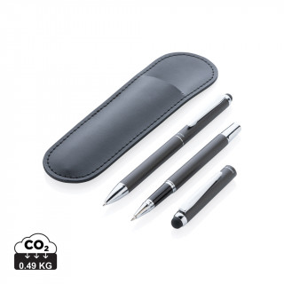 Swiss Peak Deluxe Stifteset in PU-Etui, schwarz