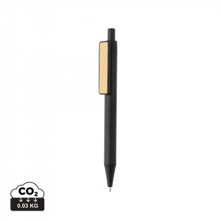 GRS rABS Stift mit Bambus-Clip, schwarz