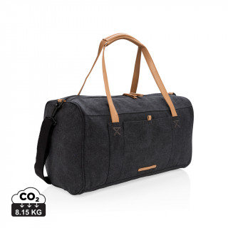 Canvas Reisetasche, PVC-frei, schwarz