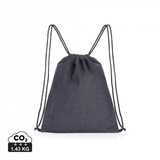 Impact AWARE™ Rucksack aus recyceltem Denim mit Kordelzug, blau