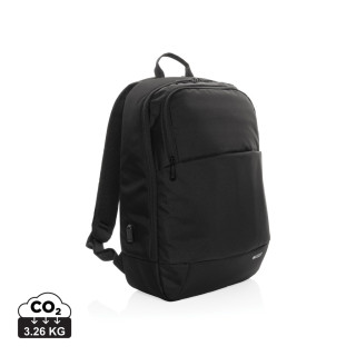 Swiss Peak AWARE™ moderner 15,6" Laptop-Rucksack, schwarz