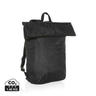 Dillon AWARE™ RPET faltbarer Lightweight-Rucksack, schwarz