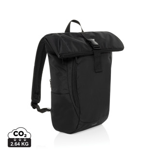 Swiss Peak Aware™ RPET Leonard 15,6"-Laptop-Rucksack, schwarz