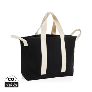 BEAU AWARE™ Strandtasche aus 400gr/m² recyceltem Canvas, schwarz