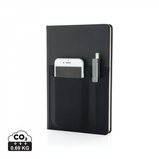 A5 Deluxe Notizbuch mit Fächern, schwarz