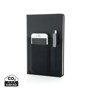A5 Deluxe Notizbuch mit Fächern, schwarz